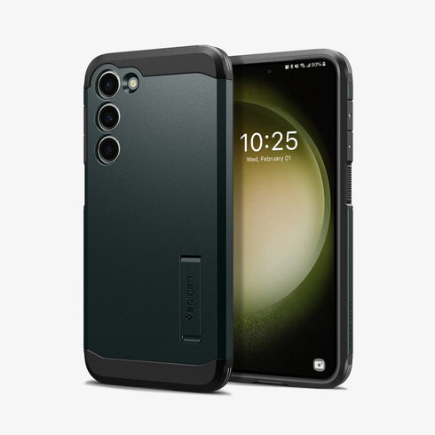 ACS05623 - Galaxy S23 Ultra Case Tough Armor in black showing the back